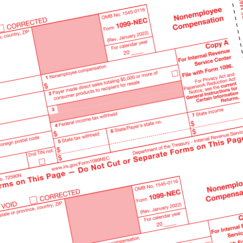 Form 1099 - 2022 Deadline: January 31, 2023